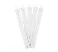 YAYDAFSHSAI Cremallera Gruesa con Extremo Abierto, 5pcs Resin Zipper Candy Colors Zippers Trousers Round Ring Zipper Clothing Zipper Coil DIY Sewing Accessories(White)