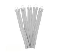 YAYDAFSHSAI Cremallera Gruesa con Extremo Abierto, 5pcs Resin Zipper Candy Colors Zippers Trousers Round Ring Zipper Clothing Zipper Coil DIY Sewing Accessories(Light Grey)