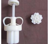 YAYDAFSHSAI Molde para Pasteles de Luna, 3D Flower Lucky Bag Rabbit Mooncake Mold Cookie Stamps White 30g/50g(A,30g)