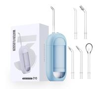 Yayisheng - Irrigador bucal dental de agua, portátil, inalámbrico, 3 modos y tanque desmontable de 150 ml, 6 puntas de chorro, IPX7 impermeable