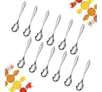 YAYNO 12 Piezas Cucharillas Cafe 9,5 cm Cucharillas Postre, Acero Pulido y Resistente, Cucharas de Postre, Cucharas Soperas para Café Postres Ensaladas Té, Apto Para Lavavajillas (Plata)