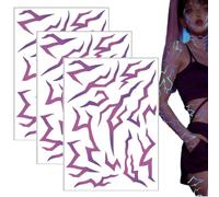 YAYNO 3 hojas de tatuajes para demonios tatuajes temporales para disfraces de demonios Duraderos y Fáciles de Usar Tatuajes Impermeables para cosplay carnaval Halloween noches en el escenario