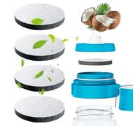 YAYNO 4 Piezas Discos Filtrantes de Recambio para Brita Fill&Go, Filtro de Carbón Activado Que Reducen el Cloro para Brita, Filtra Micropartículas Sabor Olor Filtración, Fácil de Instalar