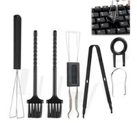 YAYNO 7 Piezas Kit de Extractor de Teclado Extracción de Teclas Extractor de Teclas Incluye Extractores Teclas y Interruptores, Pinzas, Cepillos de Limpieza y Extractor Eje Dual, para Mantenimiento