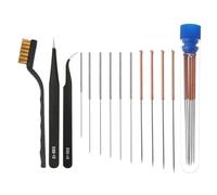 YAYNO Kit Limpiador de Boquillas de Impresora 3D 10 tamaños de agujas de limpieza de boquillas con tubo de almacenamiento de plástico accesorios de accesorios para boquillas herramienta con