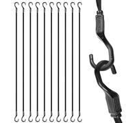 YAYODS 10 piezas de goma tensora corta plana con gancho 100 cm negro