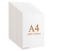 YAYODS 15 placas de madera de densidad media A4 de 3 mm - 300 x 210 x 3 mm para manualidades, placa de madera blanca para láser, enrutador CNC, modelado, calado, sierra de marquetería