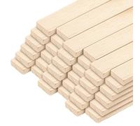YAYODS 30 bloques de madera para manualidades - 20 x 3 x 1 cm listones de madera - bloques de madera natural - listones de madera para manualidades - Klötzchenmann Kantholz para proyectos de bricolaje