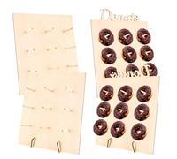YAYODS 4 soportes para donut - 40 x 30 cm 9 agujeros madera donut pared donut pared - soporte para pretzels donut stand madera, soporte para donut de madera, soporte para donut reutilizable para