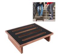 YAYODS Taburete de Paso de Madera de Nogal (40x32x10.5cm), Escalón para Adultos y Ancianos Soporta hasta 200kg, Peldaño Antideslizante para Caravana, Acceso al Coche, Baño y Dormitorio