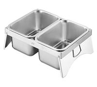 YAYREC Estación de ingredientes para pizza， Soporte for condimentos de mostrador con asa, plato combinado for pizza, ideal for fiestas en hoteles, queso, salsa y lechuga(Silver-a,45.3x32x10cm)