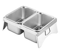 YAYREC Estación de ingredientes para pizza， Soporte for condimentos de mostrador con asa, plato combinado for pizza, ideal for fiestas en hoteles, queso, salsa y lechuga(Silver-a,41.1x27x10cm)