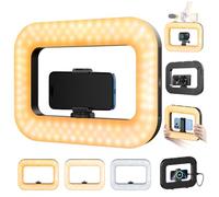 yAyusi Luz Celular para Grabar Video, Estabilizador de Teléfono Portátil con Luz, Anillo de Luz LED de 8000mAh para Selfie con Soporte Teléfono para Cámara, Cámara Acción, Vlog, TikTok, Youtube