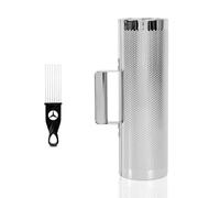 YAYUZEST Guiro Instrument Guiro - Agitador de metal profesional de acero inoxidable de 12 pulgadas y 4 pulgadas con raspador, martillo de arena de acompañamiento de banda, herramienta de entrenamiento