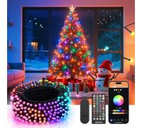 YAYZA! Luces Arbol Navidad Interior, 200 LED con 16 Millones Colores RGB, 20M Luces Navidad Exterior Inteligente, Control por App y Mando, IP44 para Interior y Exterior Decoracion Fiesta