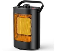 YAZEKY Calefactor Electrico Silencioso, 1500W PTC Radiadores Bajo Consumo, Calefactor de Ventilador Portatil 3 Modos, Protección de La Seguridad, Adecuado para Baño Oficina y Dormitorio