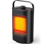 YAZEKY Calefactor Electrico Silencioso, 1500W PTC Radiadores Bajo Consumo, Calefactor de Ventilador Portatil 3 Modos, Protección de La Seguridad, Adecuado para Baño Oficina y Dormitorio