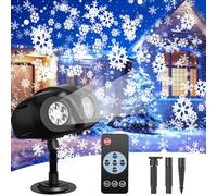 YAZEKY Proyector Navidad Exterior Interior, IP65 Impermeable Proyector Luces Navidad Copos de Nieve Exterior y Interior, Luces de LED Decoración para Fiestas, Valentín, Boda Jardín