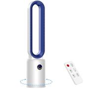 YAZEKY Ventilador de Torre sin Aspas, Ventilador de Pie Silencioso con Mando a Distancia,24 Velocidades, Oscilación 60°,Temporizador 12 H,Motor DC,Ventilador Portátil para Hogar y Oficina 70 m³