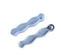 Yazhuq Soporte de silicona ondulada perfumada para barra perfumada de resina epoxi, soporte para velas, decoración