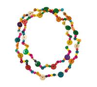 YAZILIND de la Mujer Multicolor de Coco, Concha de Perla Collar Hecho a Mano en Capas de Colores de Disco Collar Ajustable Boho de la Playa de la Joyería Moldeada(#5)