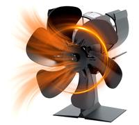 YAZIONG Ventilador de estufa para quemador de leña y quemador de leña, ventilador de chimenea con calefacción y estufa de leña ecológica (HL-500Q4)