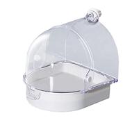 Yaztauho Baño para Pájaros Periquitos - de Cuenco de Ducha Transparente - Baño para Loros Transparente Y Antisalpicaduras para Jaula - para Anidar En Interior Ventana para Cotorra Canario Colibrí