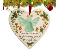 Yaztauho De Amistad - Navideño Cerámico Recuerdo para Amigos - Decorativo para Mujeres, Hombres y Colegas | para Oficina, Ventana, Puerta, Entrada, Porche, Invierno, Vacaciones y