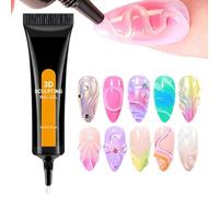 Yaztauho Gel 3D Para Uñas | Productos De Belleza 3D De Larga Duración | 15ml Gel Transparente Para Modelar Uñas,Para Salón Casa Fiesta Vacaciones Fotos Diarias Boda Viaje Novias