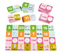Yaztauho Juegos De Sumas - Juguetes Educativos De Madera para Estimular Inteligencia - Herramientas Educativas con Conciencia Temporal para Niños Y Niñas De 6 A 8 Años