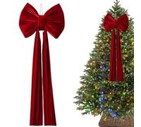 Yaztauho Lazo para Árbol De Navidad | Decoraciones De De Terciopelo | De Lazo para Árbol De Navidad - para Interior Hogar Puerta Escalera Frontal Valla Fondo Vacaciones Otoño