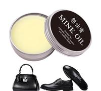Yaztauho Limpiador de zapatos de cuero, bálsamo de limpieza de cuero con aceite de visón, crema acondicionadora para renovar y restaurar muebles de cuero, zapatos, asientos de coche, botas
