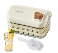 Yaztauho Molde Para Hielo - Bandeja Para Hacer Hielo De Doble Capa Con Caja | Gran Capacidad Para Fabricar Cubitos De,Herramienta De Bar Para Tequila Vodka Whisky Bebidas Frías