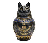Yaztauho Urna para Cenizas De Animales Domésticos,Recuerdo Y De Resina - Urna con Tema del Dios Gato Egipcio,para Hogar Mesa Memorial para Gatos Pérdida Simpatía Tumba Duelo