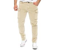Yazubi Jayden - Pantalón Cargo Slim Fit para Hombre, Beige (Rainy Day 135304), W31/L30