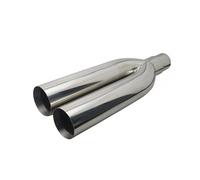 YAZVNTO Cola Escape Coche para Mercedes Benz CLA 180 200 220 250 2019-2026 Doble Salida Forma Y 19 Pulgadas Extensión Tubo Escape Acero Inoxidable Embellecedor Accesorios
