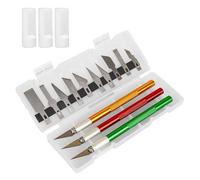 YAZWUR 1 Set Cutter para Manualidades y DIY, Bisturí con 10 Cuchillas de Repuesto, Cutter de Precisión, Cuchillo para Modelismo, Escultura, Papel, Cartón Pluma, Vinilos y Más