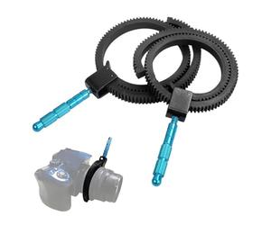 YAZWUR 1 unidad Ajustable Manual Flexible Follow Focus Gear Belt para Palanca de Enfoque Cámara Zoom Lens (Negro)