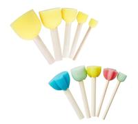 YAZWUR 10 Piezas Pinceles de Esponja Redondos Set de Pinceles de Espuma para Pintar Manualidades DIY Cerámica Herramientas