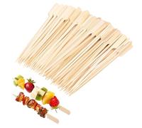 YAZWUR 100 unidades de palitos de bambú ecológicos para comida para dedos, pinchos de madera para aperitivos pequeños, cócteles, canapés y otros (15 cm)