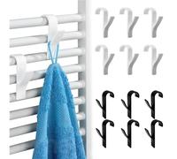 YAZWUR 12 piezas Ganchos multipropósito de ABS para radiadores redondos y toalleros, Gancho Toalla, Baño, Soporte Radiador, Toallero TéRmico EléCtrico