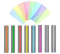 YAZWUR 16 Piezas Set de Regletas de Lectura LED, Regla de Lectura con Rastreador de Dedos, Superposición para Dislexia, Ayuda de Lectura para Niños, Estrés Visual, TDAH (Colores)