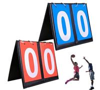 YAZWUR 2 PCS Marcador Deportivo Manual, Contador Digital Plegable, Tablero Portátil para Baloncesto, Tenis de Mesa, Fútbol, Bádminton, Béisbol