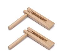 YAZWUR 2 Piezas Carraca de Madera, Generador de Ruido, Ideal para Animar en Competencias Deportivas, Actuaciones Musicales, Reuniones Familiares, Celebraciones y Juegos
