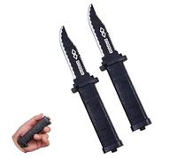 YAZWUR 2 piezas Cuchillos falsos de plástico, que desaparecen, hoja retráctil, ideales para bromas, trucos de magia, borras magia, accesorios para niños y adultos, fiesta del Día de los Inocentes