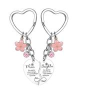 YAZWUR 2 piezas Llaveros de corazón para madre e hija, regalos originales para madres, regalos para mamá, llavero mujer, día de la madre, regalos para madres, cumpleaños, hija