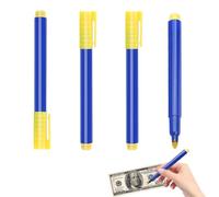YAZWUR 4 Rotuladores Detector de Billetes Falsos, Marcadores para Identificar Billetes Falsos, Compatible con Euro, Dólar, Libra, Yen y Won