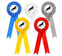 YAZWUR 5 Piezas Cinta de Premiación para Torneos, Medallas de Jinete y Ganador para Eventos Ecuestres (Multicolor)