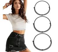 YAZWUR Cinturón elástico ajustable de 3 piezas para camisas y sudaderas Cinturón invisible para mujer, ajustable para control abdominal y estilo superior