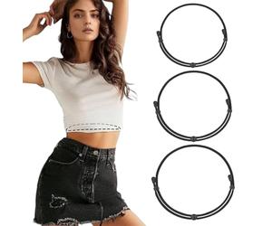 YAZWUR Cinturón elástico ajustable de 3 piezas para camisas y sudaderas Cinturón invisible para mujer, ajustable para control abdominal y estilo superior